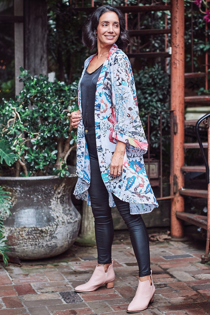 Marcellina Print Cape Capes