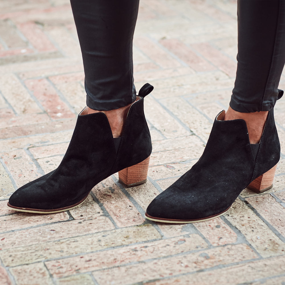 Raven Suede Boots in Black Shoes