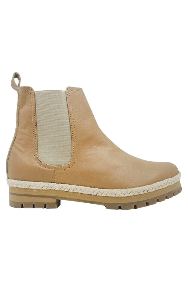 Peyton Leather Ankle Boots Camel Shoes