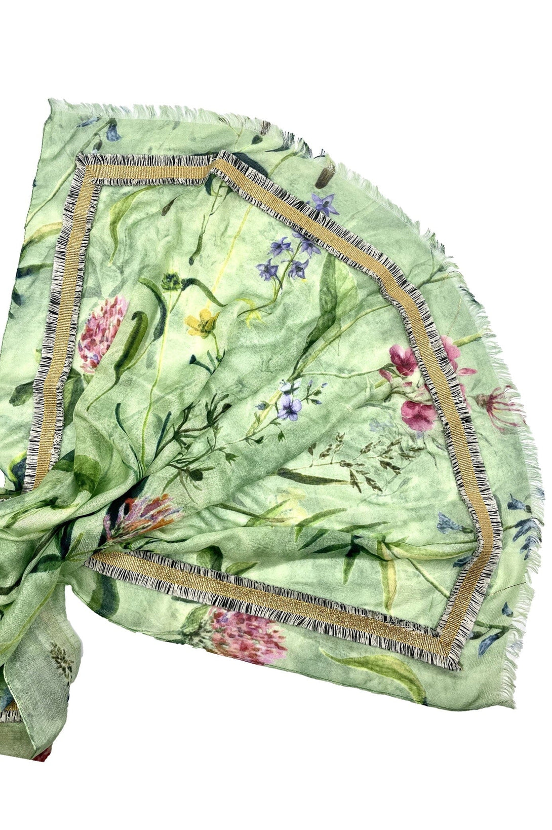 Katrin Modal Scarf Floral Bright Green - Pre Order Scarves