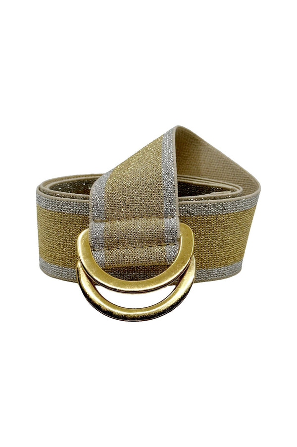 Torianna Double Buckle Metallic Belt Gold Belts