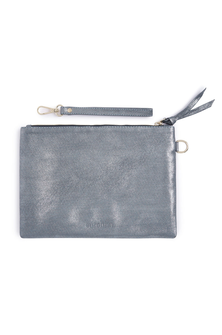 Cassie Clutch Navy Metallic - Pre Order Leather