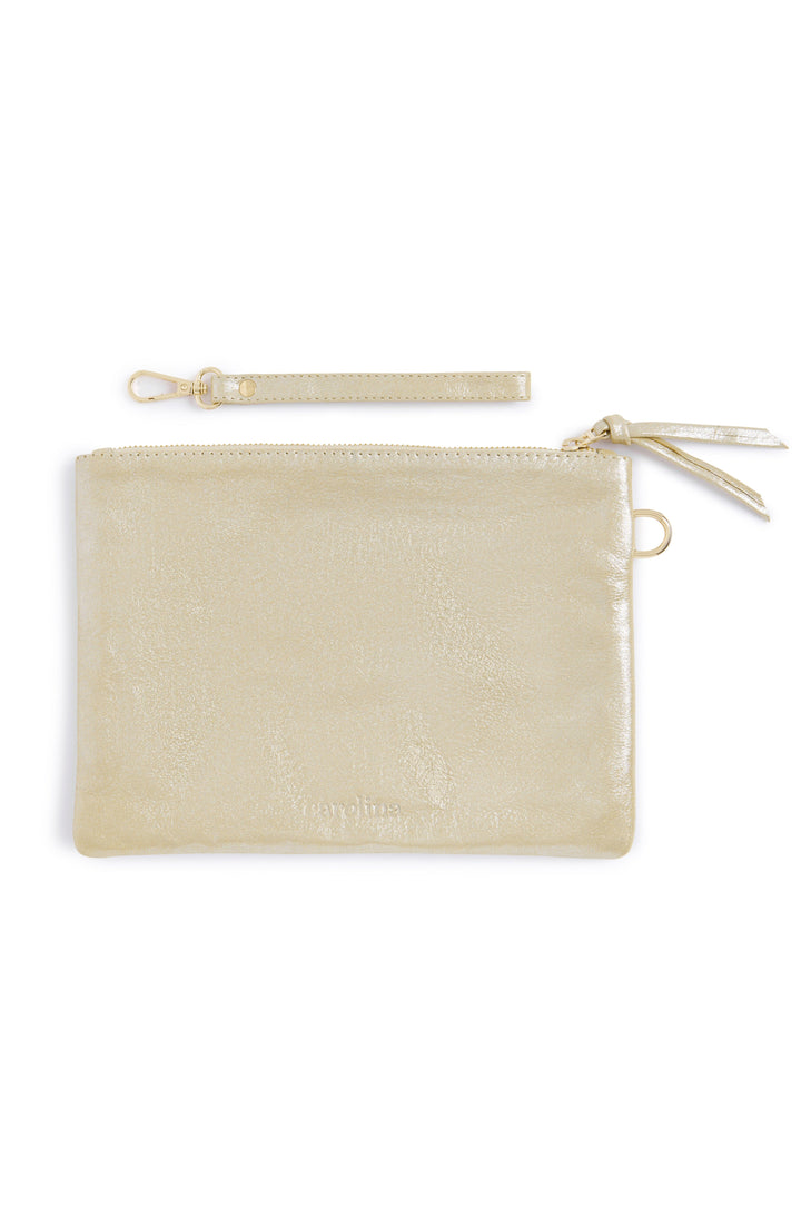 Cassie Clutch Light Gold Metallic - Pre Order Leather