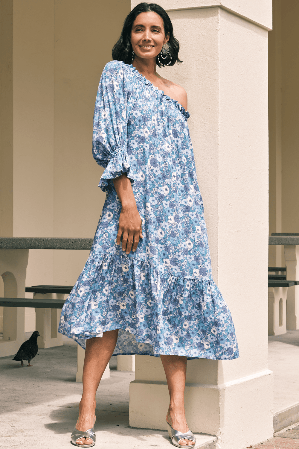 Dana Print Blue Floral Dress