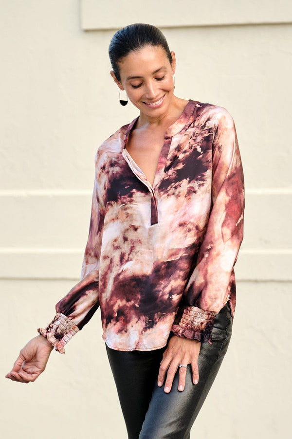 Angelina Long Sleeve Top Stacey Print Tops