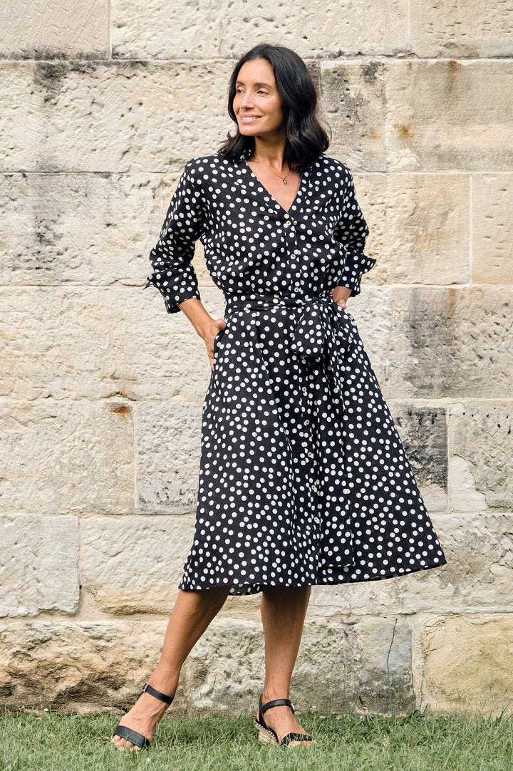 Gina Polka Dot Dress Black and White Dress