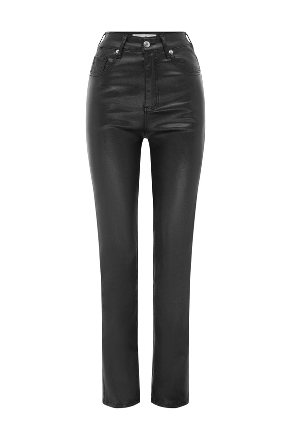 Lucia Metallic Black Jeans Denim Pants
