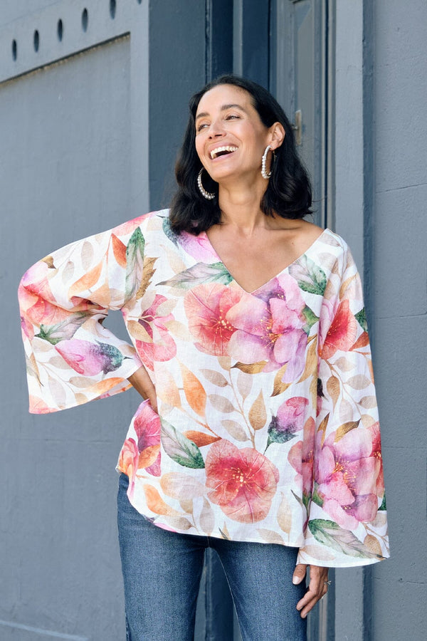 Celine Long Sleeve Top Senna Print Tops