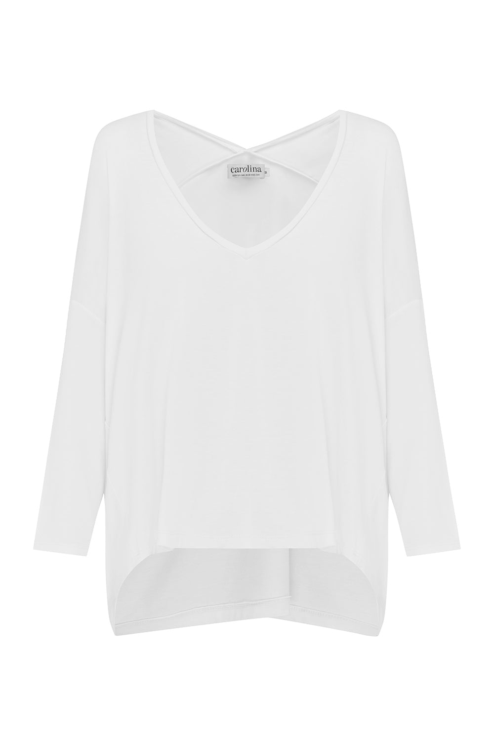 Erica Essential Long Sleeve Top White Tops