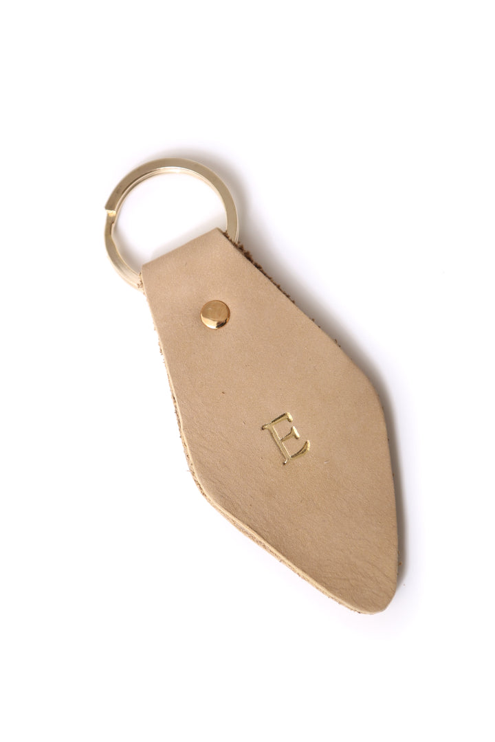 Diamond Leather Keyring Nude Keyrings & Tags