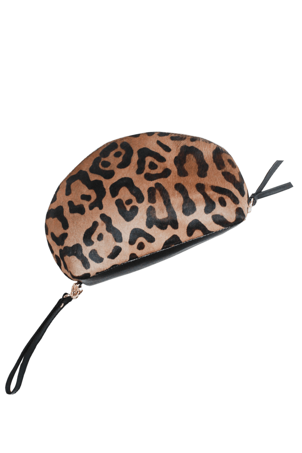 Puma Makeup Bag Leopard Cowhide Leather