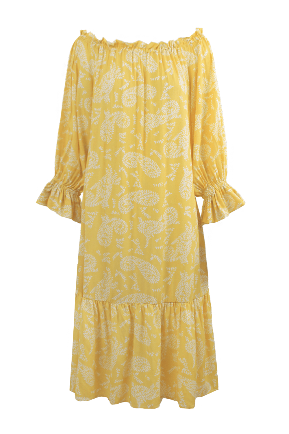 Paisley Dress in Lemon Dress