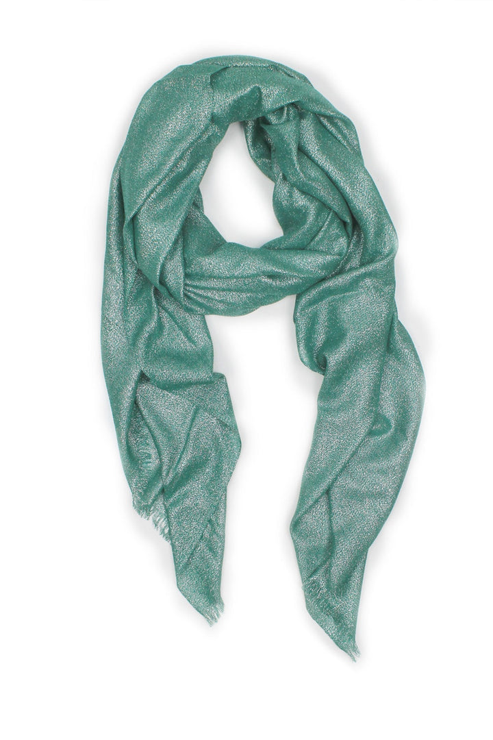 Roxana Metallic Scarf Emerald Scarves