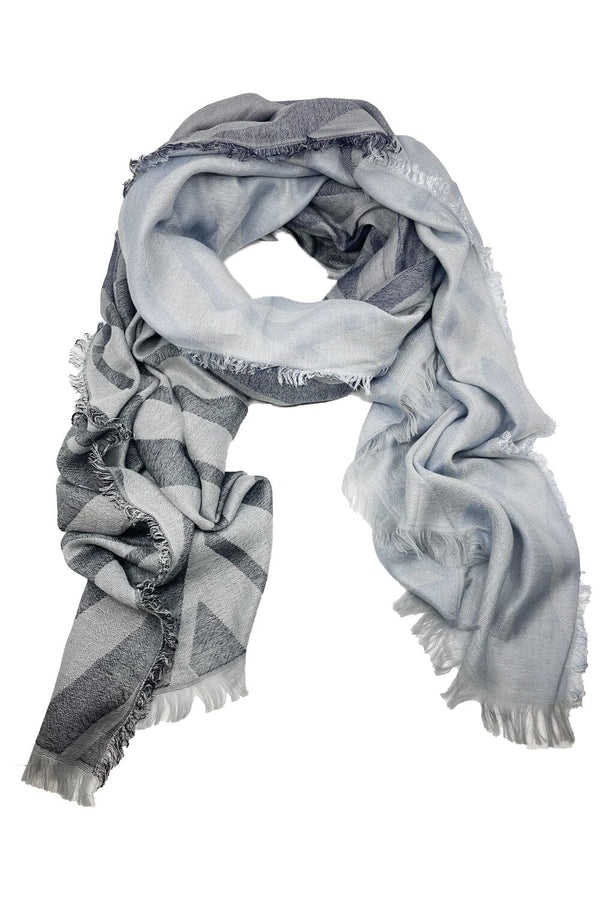 Sariah Wool Silk Scarf Charcoal and Grey Scarves