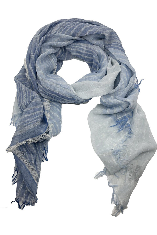 Shania Wool Silk Scarf Blue Scarves