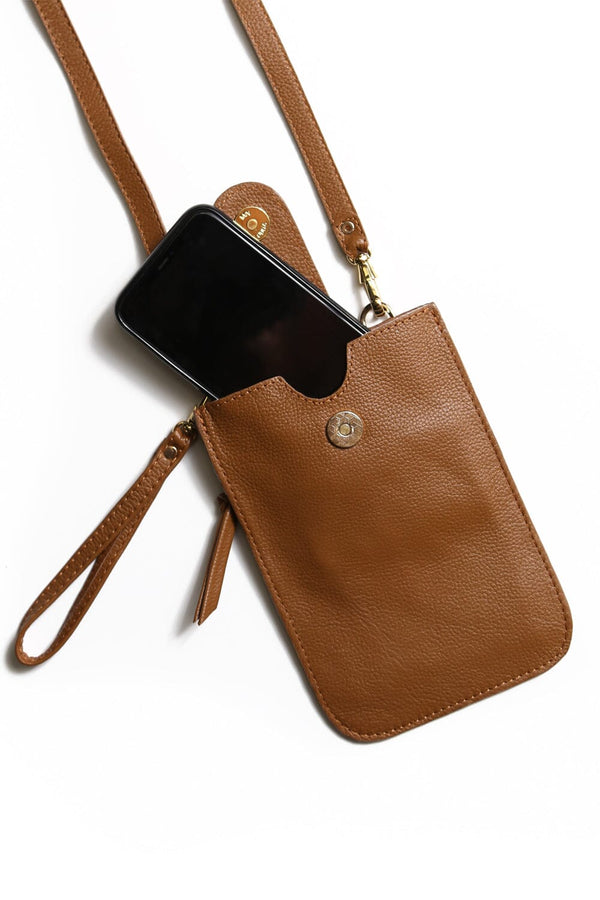 XL Mobile Phone Holder Tan SL Leather