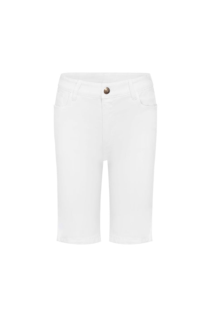 Amber White Denim Shorts Pants