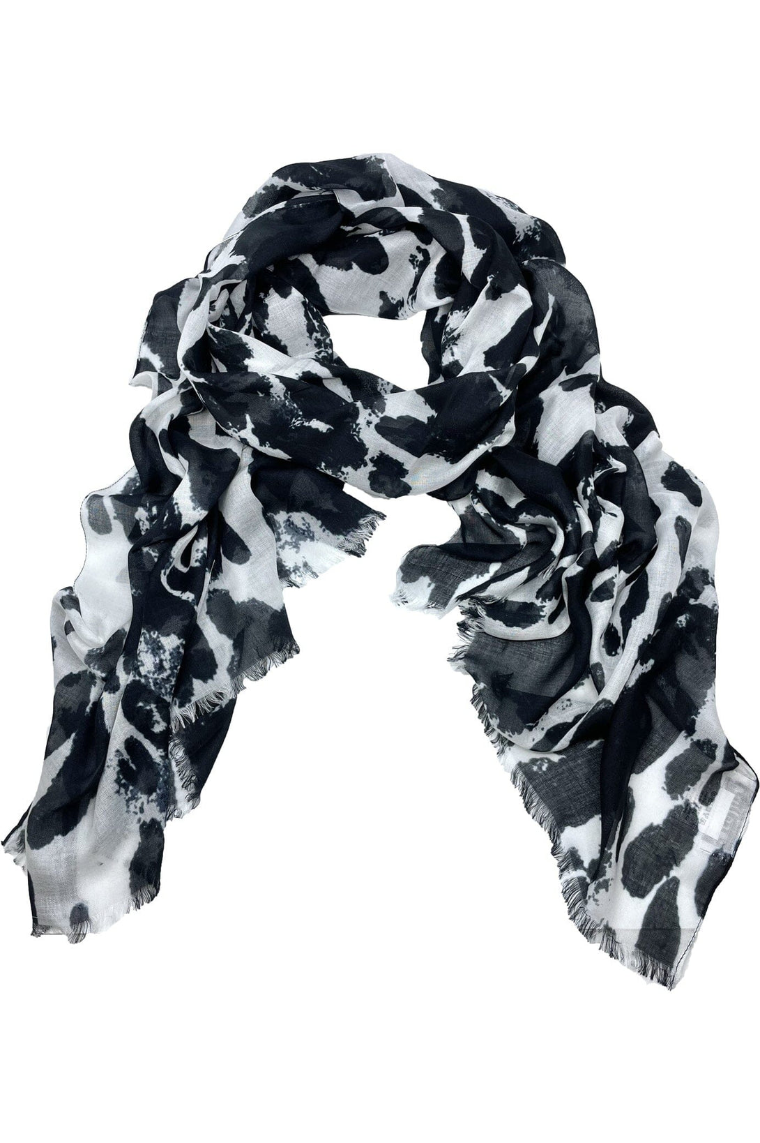 Kendra Modal Scarf Black and White Scarves