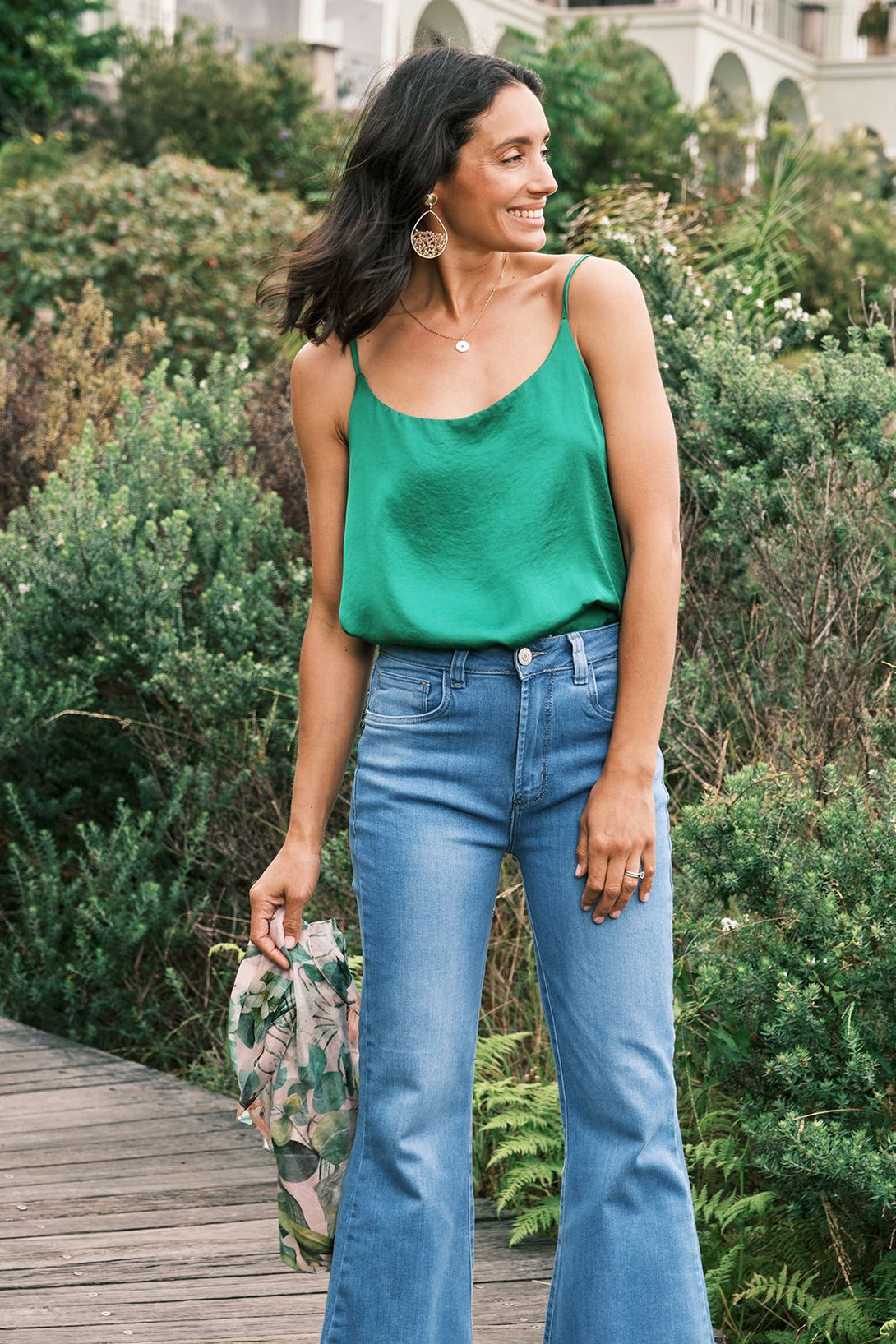 Ana Camisole Top Emerald Tops