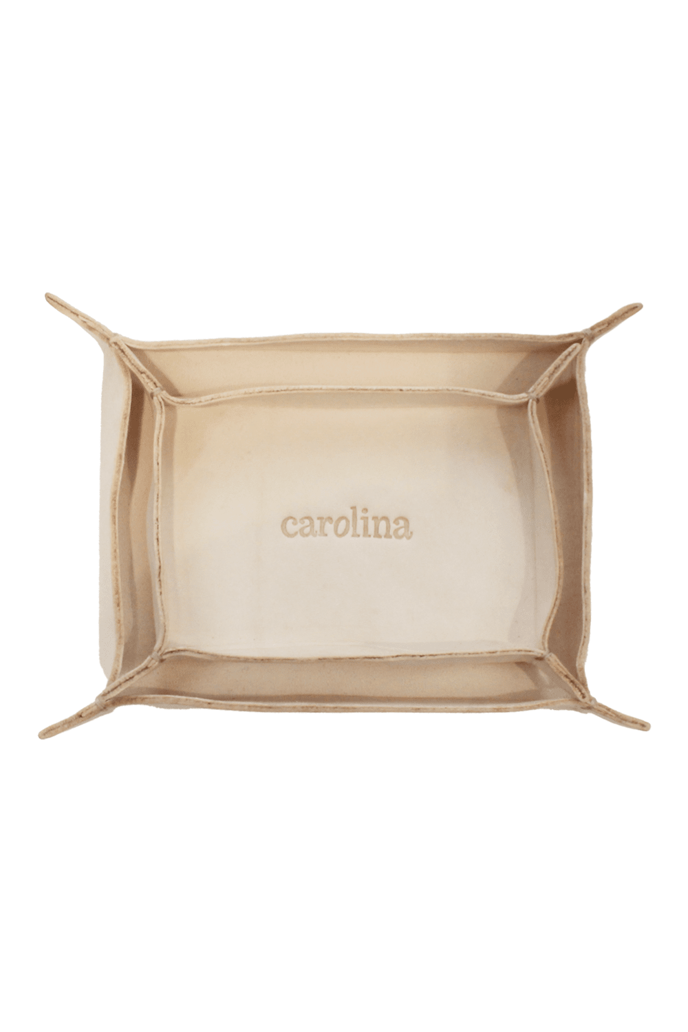 Leather Trays Pack of 2 Ivory Leather